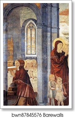 St. Augustine Leaving His Mother by Benozzo Gozzoli, Art Print