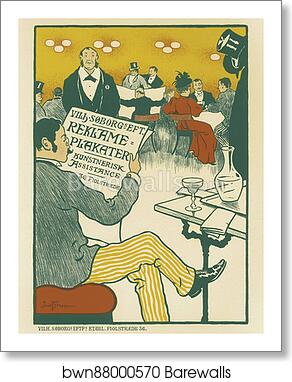 Les "Affiches artistiques Wilh. Söborg" by Paul Gustav Fischer, Art Print Les "Affiches artistiques Wilh. Söborg" by Paul Gustav Fischer, Art Print