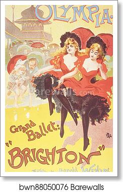 Le Théâtre Olympia, "Grand ballet Brighton" by Jean De Paleologu, Art Print