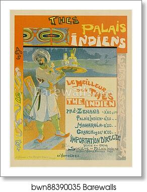 Les "Thés du Palais Indien" by Georges De Feure, Art Print