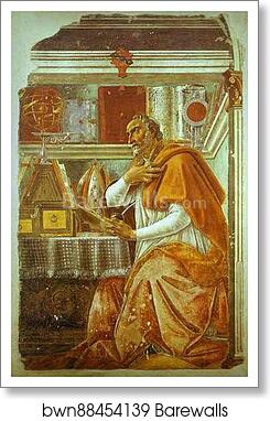 St. Augustine by Alessandro Botticelli, Art Print
