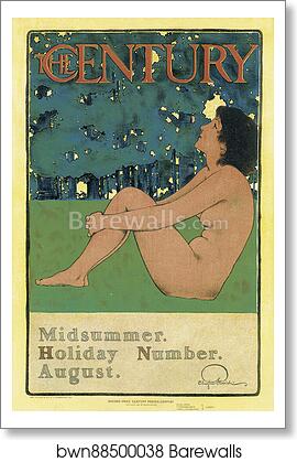 La Revue "The Century Magazine", de New-York by Maxfield Parrish, Art Print La Revue "The Century Magazine", de New-York by Maxfield Parrish, Art Print
