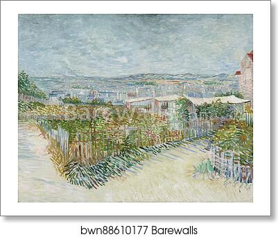 Montmartre: behind the Moulin de la Galette by Vincent Van Gogh, Art Print Montmartre: behind the Moulin de la Galette by Vincent Van Gogh, Art Print