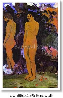 Adam and Eve by Paul Gauguin, Art Print
