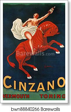 Cinzano Vermouth Torino by Leonetto Cappiello, Art Print