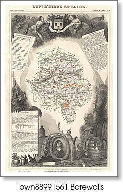 Dept. d'Indre et Loire by Victor Jules Levasseur, Art Print