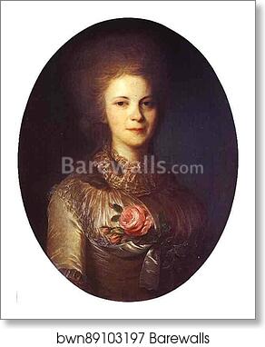 Portrait of V. N. Surovtseva by Fedor Rokotov, Art Print