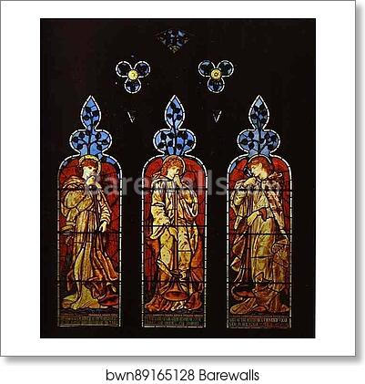 Three Trumpeting Angels by Sir Edward Coley Burne-Jones, Art Print Three Trumpeting Angels by Sir Edward Coley Burne-Jones, Art Print