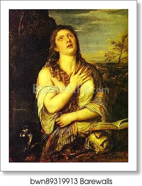 Penitent St. Mary Magdalene by Titian, Art Print