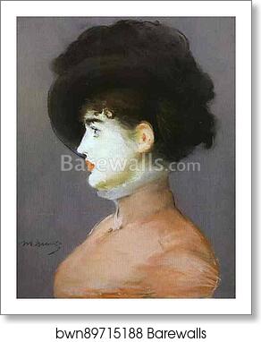 The Viennese: Portrait of Irma Brunner in a Black Hat by Edouard Manet, Art Print