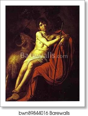 St. John the Baptist by Caravaggio, Art Print