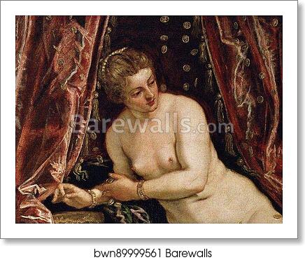 Danae. Detail by Jacopo Robusti, Called Tintoretto, Art Print