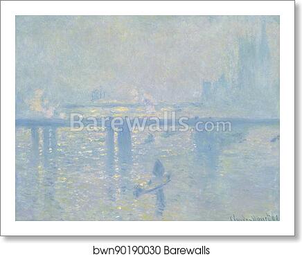 Charing Cross Bridge by Claude Monet, Art Print