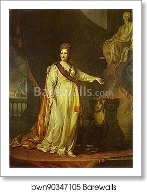 Portrait of Catherine II as Legislator in the Temple of the Goddess of Justice by Dmitry Levitzky, Art Print