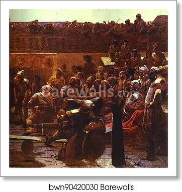 Mocking Christ. "Hail, King of the Jews!" Detail by Ivan Kramskoy, Art Print Mocking Christ. "Hail, King of the Jews!" Detail by Ivan Kramskoy, Art Print