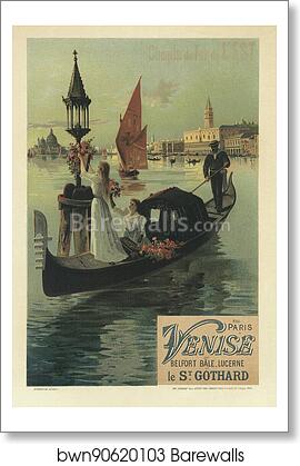 La Compagnie de l'Est : "Venise" by Hugo D'Alesi, Art Print La Compagnie de l'Est : "Venise" by Hugo D'Alesi, Art Print