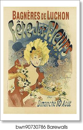 La "Fête des Fleurs de Bagnères-de-Luchon" by Jules Chéret, Art Print La "Fête des Fleurs de Bagnères-de-Luchon" by Jules Chéret, Art Print
