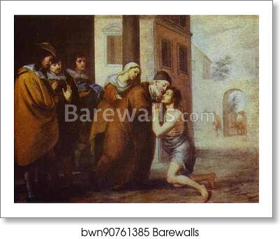 The Return of the Prodigal Son by Bartolomé Esteban Murillo, Art Print The Return of the Prodigal Son by Bartolomé Esteban Murillo, Art Print