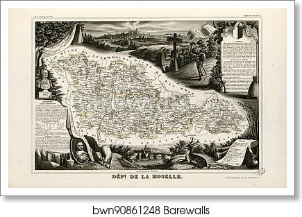 Dépt. de la Moselle (région du sud) by Victor Jules Levasseur, Art Print