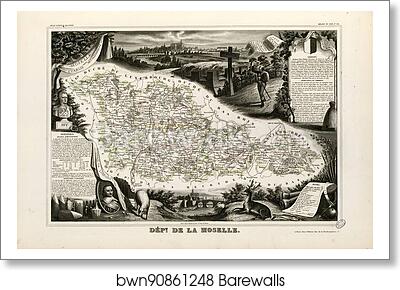 Dépt. de la Moselle (région du sud) by Victor Jules Levasseur, Art Print Dépt. de la Moselle (région du sud) by Victor Jules Levasseur, Art Print