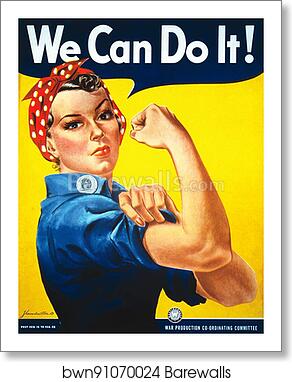 We Can Do It! by J. Howard Miller, Art Print