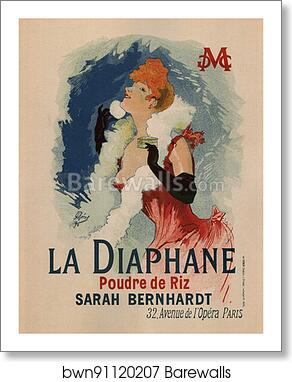 La Diaphane by Jules Chéret, Art Print