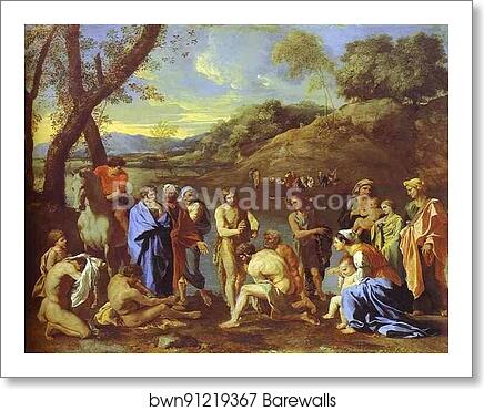 St. John Baptizing by Nicolas Poussin, Art Print