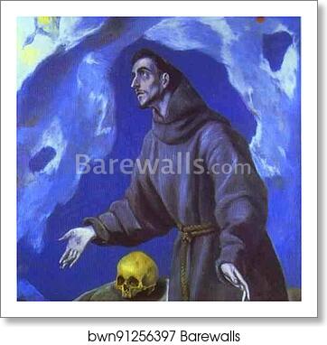 St. Francis Receiving the Stigmata by El Greco, Art Print