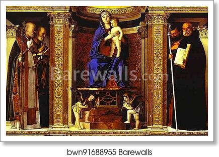 Frari Triptych. Detail by Giovanni Bellini, Art Print