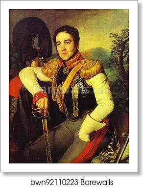 Portrait of the Colonel Count V. S. Apraksin by Nikifor Krylov, Art Print