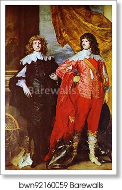 George Digby, 2nd Earl of Bristol and William Russell, 1st Duke of Bedford by Sir Anthony Van Dyck, Art Print George Digby, 2nd Earl of Bristol and William Russell, 1st Duke of Bedford by Sir Anthony Van Dyck, Art Print