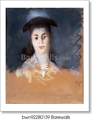 Woman Wearing a Hat with Silk Gauze by Édouard Manet, Art Print Woman Wearing a Hat with Silk Gauze by Édouard Manet, Art Print