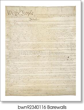 Constitution of the United States, Page 1 of 4 by Constitutional Convention, Art Print