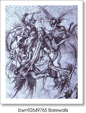 The Temptation of St. Anthony by Martin Schongauer, Art Print