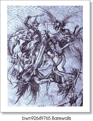 The Temptation of St. Anthony by Martin Schongauer, Art Print The Temptation of St. Anthony by Martin Schongauer, Art Print
