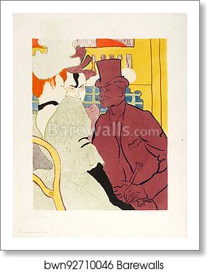 An Englishman at the Moulin Rouge by Henri De Toulouse-Lautrec, Art Print