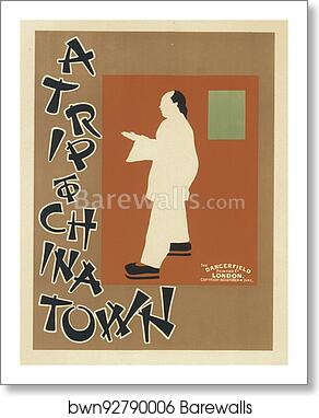 "A trip to china town". (Excursion dans une ville chinoise.) by James Pryde, Art Print