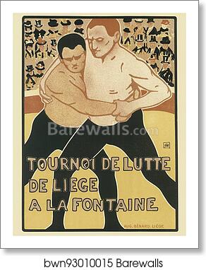 Tournoi de Lutte by Armand Rassenfosse, Art Print
