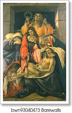 The Lamentation over the Dead Christ by Sandro Botticelli, Art Print