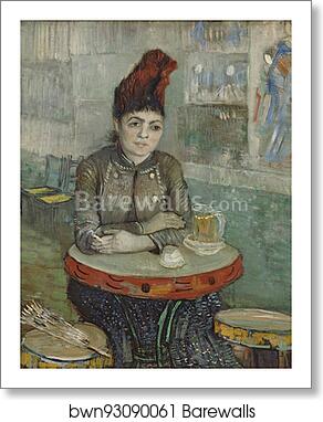 In the café: Agostina Segatori in Le tambourin by Vincent Van Gogh, Art Print