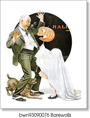 Halloween by Norman Rockwell, Art Print