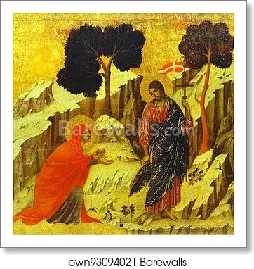 Maestà (back, central panel) Noli me tangere by Duccio Di Buoninsegna, Art Print Maestà (back, central panel) Noli me tangere by Duccio Di Buoninsegna, Art Print