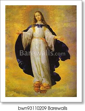 The Virgin by Francisco De Zurbarán, Art Print