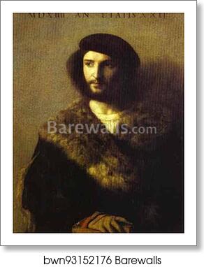 Portrait of a Man by Titian, Art Print