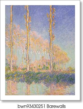 Poplars by Claude Monet, Art Print