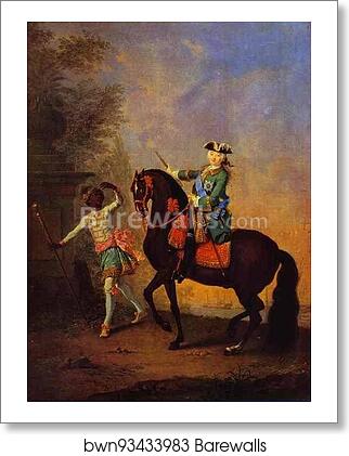 Portrait of Empress Elizaveta Petrovna on Horseback Followed by an Arab Boy by Georg Christoph Grooth (Aka Kleine Grooth), Art Print Portrait of Empress Elizaveta Petrovna on Horseback Followed by an Arab Boy by Georg Christoph Grooth (Aka Kleine Grooth), Art Print