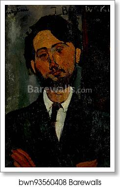 Portrait of Léopold Zborowski by Amedeo Modigliani, Art Print