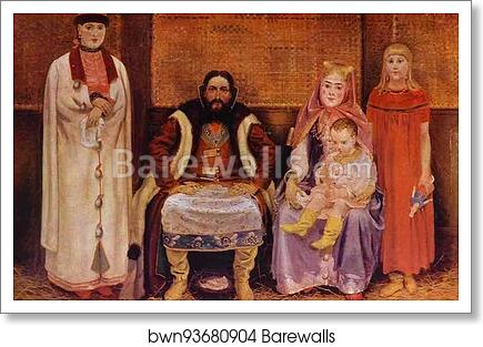 A Merchant Family in the XVII century by Andrey Ryabushkin, Art Print