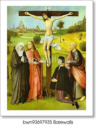 Christ on Cross with Donors and Saints by Hieronymus Bosch, Art Print Christ on Cross with Donors and Saints by Hieronymus Bosch, Art Print