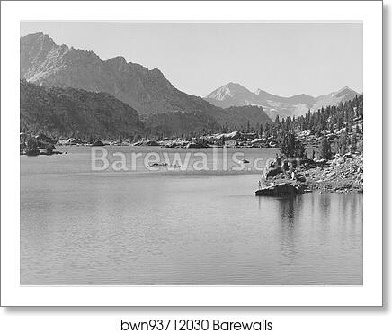 Rac Lake, Kings River Canyon (Proposed as a national park), California, 1936.  Photographs of National Parks and Monuments, compiled 1941 - 1942, documenting the period ca. 1933 - 1942 by Ansel Adams (1902-1984), Art Print